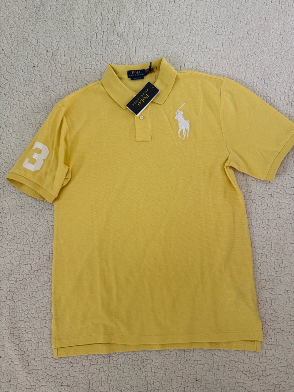 New boys Sz XL 18-20 Polo Ralph Lauren Yellow Short-Sleeve Polo with White Pony